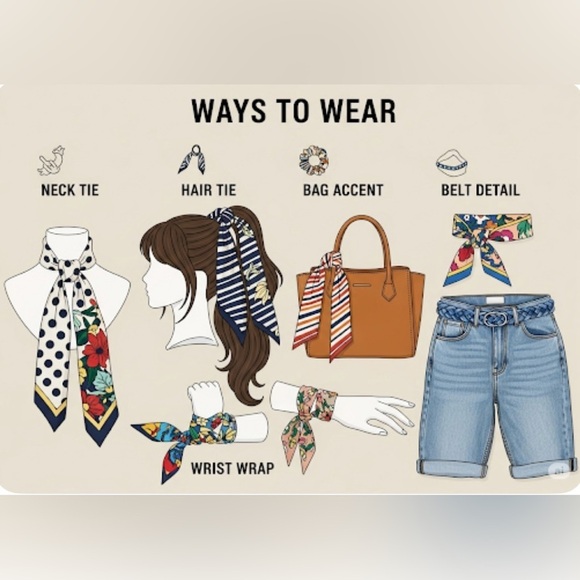 VINTAGE Vera Neumann Geometric Silk Scarf - Picture 11 of 11